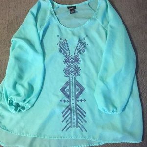 A cute light blue blouse from Rue21